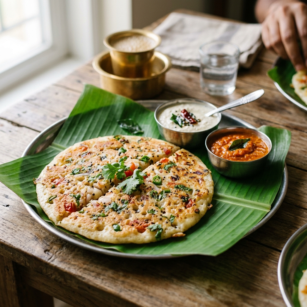 Uttapam with Chutney