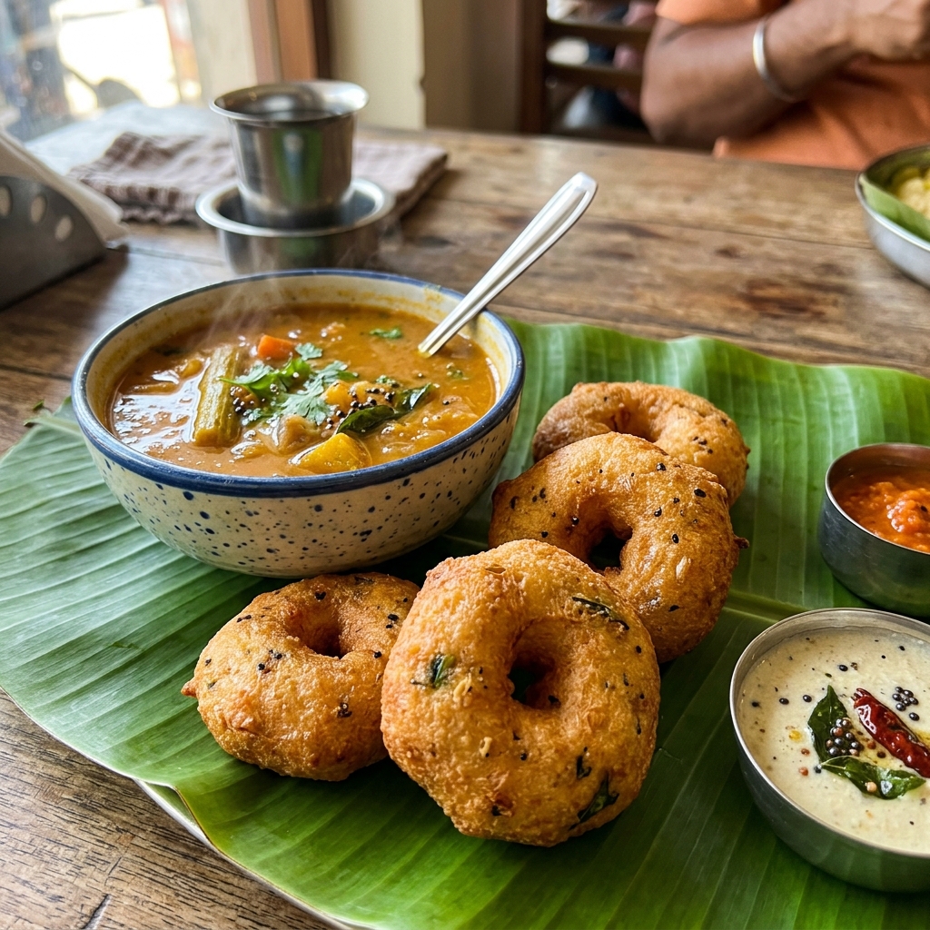 Vada with Sambar